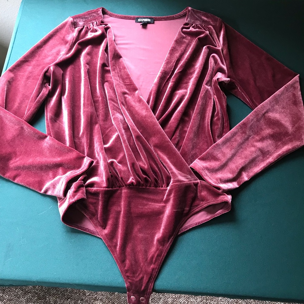 Express velvet bodysuit large, beautiful!